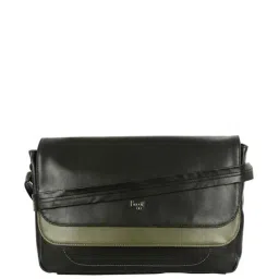Baggit Black Solid Large Cross Body Bag-image-4