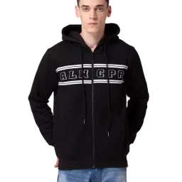 Allen cooper Black Regular Fit Printed Hooded Sweatshirt-image-18