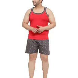 Melon by PlusS Red Cotton Regular Fit Vest image 5