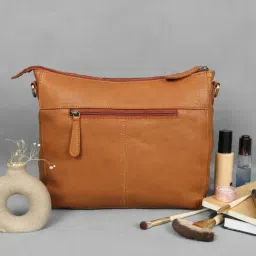 Celtic Tan Leather Cross Body Bag image 2