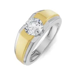 EMORI White Gold Two-Tone Round Engagement Ring-picture-10