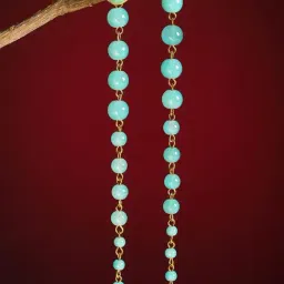 Karatcart Gold-Tone Plated Blue Earrings for Women-image-46