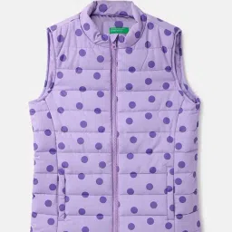 United Colors of Benetton Kids Purple Printed Jacket-image-40