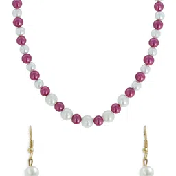AKSHARA Girls White & Pink Beaded Handcrafted Jewellery Set-picture-23