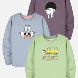 HELLCAT Boys Multicolor Printed Full Sleeves T-Shirt (Pack Of 3)-picture-32