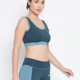 Clovia Teal Non Wired Padded Sports Bra image 4