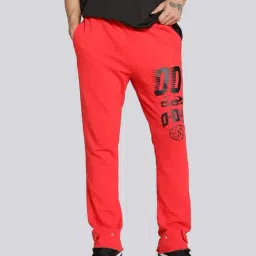 Puma Red Cotton Relaxed Fit Printed Sports Trackpants-picture-28
