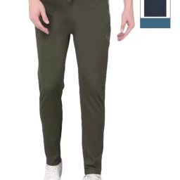 Force NXT Navy & Olive Cotton Regular Fit Trackpants - Pack Of 2-picture-30
