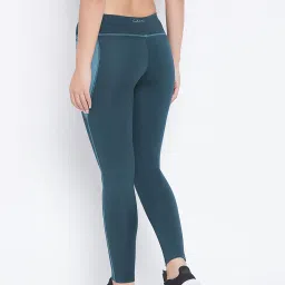 Clovia Teal Slim Fit Tights image 2