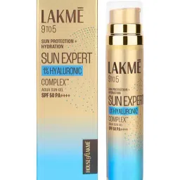 Lakme 9to5 Sun Expert 1% Hyaluronic Complex Aqua Sun Gel SPF 50 PA++++ - 56 gm-image-17