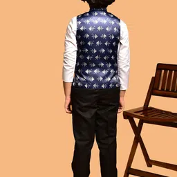 PRINTCULTR Boys Printed Satin Nehru Jackets image 4