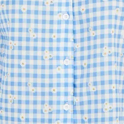 Styli Blue Chequered Shirt image 4