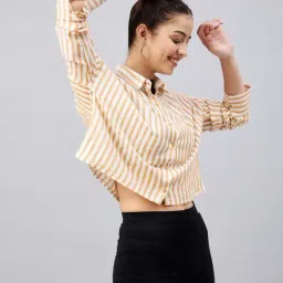 Chimpanzee Mustard & White Striped Shirt-picture-12