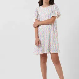 VERO MODA GIRL Multicolor Embellished Shift Dress-picture-41