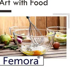 Femora Borosilicate Glass Microwave Safe Mixing Bowls (400 ml) - Set of 4 image 4