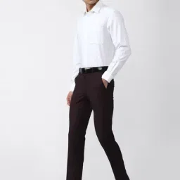 Van Heusen Brown Slim Fit Trousers image 5