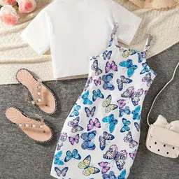 YK Floral Print A-Line Dress image 4