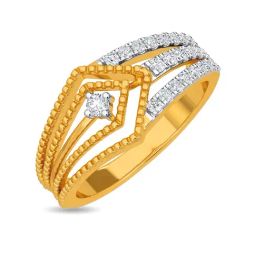 Kisna Diamond & Gold Jewellery Kirsty 14k (585) Diamond & Gold Ring For Women-picture-49