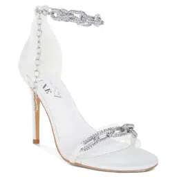 London Rag Women's Silver Ankle Strap Sandal-image-2