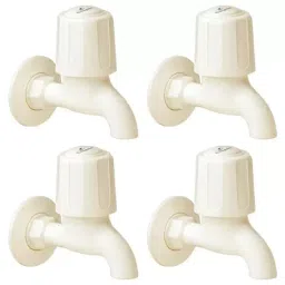 Cliquin Galaxy Series Wall Mount PTMT Bib Cock with Wall Flange in Ivory, GX-1002 P4 (Pack of 4)-picture-11