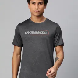 ALCIS Dark Grey Anti Static Slim Fit Printed Sports T-Shirt-picture-45