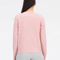 New Balance Pink Cotton Regular Fit Sports Sweatshirt image 2