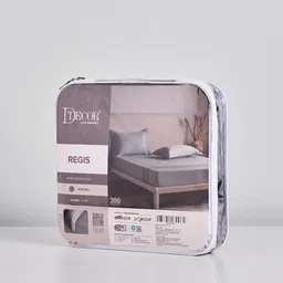 DDecor Beige 300 TC King Bedsheet with 2 Pillow Covers image 3