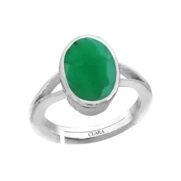 Clara Green Emerald 4.8cts Sterling Silver Bezel Set Ring-picture-41