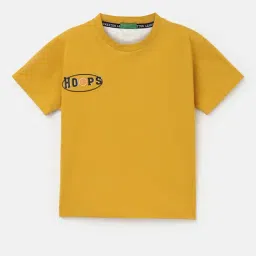 United Colors of Benetton Kids Mustard Graphic Print T-Shirt-picture-26