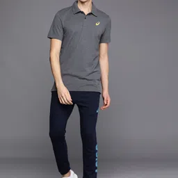 ASICS Men Slim-Fit Regular Track Pants With Graphic Logo Print image 4