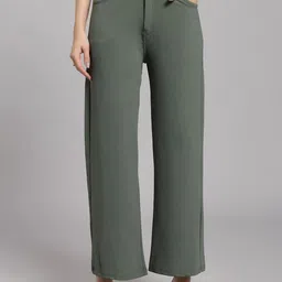 Veltick Women Baggy High Rise Parallel Trousers-picture-10