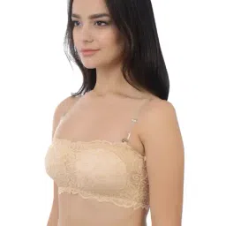 Da Intimo Beige Non Wired Padded T-Shirt Bra image 3