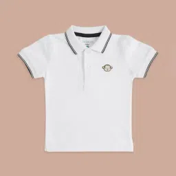 Pantaloons Baby White Cotton Regular Fit Polo T-Shirt-image-72