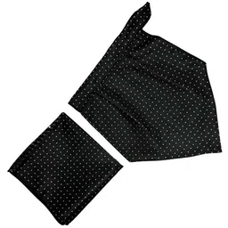 The Tie Hub Men Polka Dot Design Velcro Cravat and Pocket Square Accessory Gift Set image 3