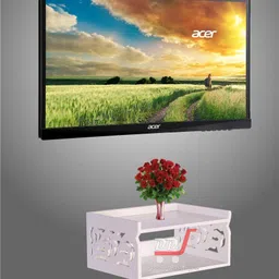 DDS Dream Decor Shoppee Multipurpose Set Top Box Holder Wall Shelf Beauty at its Best for WiFi Modem Display Rack Living Room Bedroom and Side Cutting Design (White) image 3