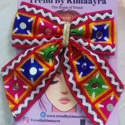 Trend By Kimaayra Women Multi-Color Embroidered & Mirror Work Bow image 2
