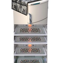 Dakshya Industries Fridge Top Cover and Fridge Mat Combo Set of 5-picture-49