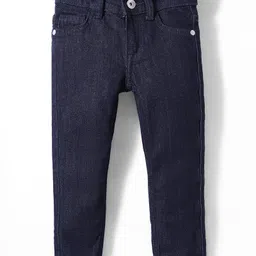UCB Cotton Woven Full Length Solid Colour Denim Jeans - Navy Blue-image-53