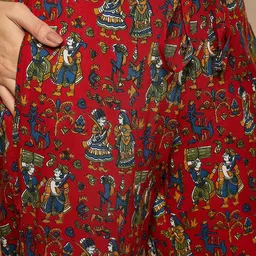 BAESD Printed V Neck Top With Trousers Co-Ords image 3