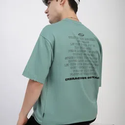 Beyoung Men Typography Printed Extended Sleeves Pockets T-shirt-picture-42