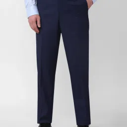 Van Heusen Navy Regular Fit Trousers image 1