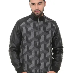 Allen Solly Dark Grey Full Sleeves Printed Jacket image 1