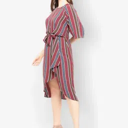 Gipsy Purple Synthetic Relaxed Fit Short Sleeves Dress image 3