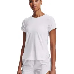 UNDER ARMOUR White Logo Print Sports T-Shirt image 1