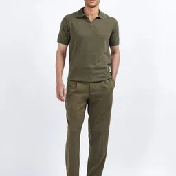 RARE RABBIT Men Keloe Primary Olive Tailored Trousers-image-19