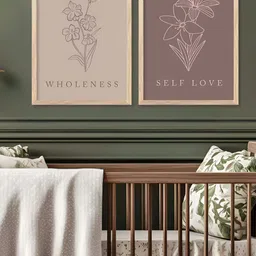 Kotart Purple 2 Piece Wood Floral and Botanical Wall Paintings-picture-20