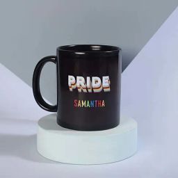 FNP Black Ceramic Personalised Pride Celebration Mug (325ml)-picture-35