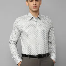 Louis Philippe Green Cotton Slim Fit Printed Shirt image 1