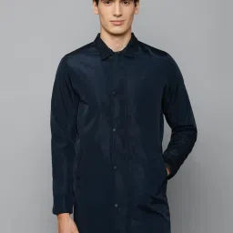 Allen Solly Navy Regular Fit Shirt Collar Jacket image 1