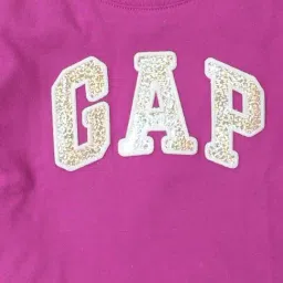 GAP Girls Purple Cotton Embellished T-Shirt image 3